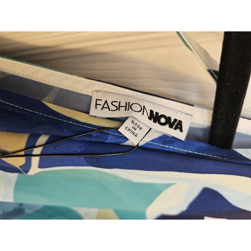 NWT Fashion Nova V-Neck Kimono Sleeves Smocked Waist Chiffon Maxi Dress, Plus 3X - Picture 8 of 12